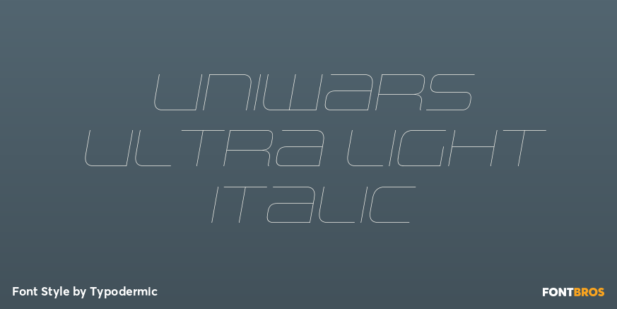 Uniwars Ultra Light Italic Poster