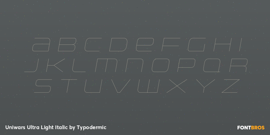 Uniwars Ultra Light Italic Font Poster #2