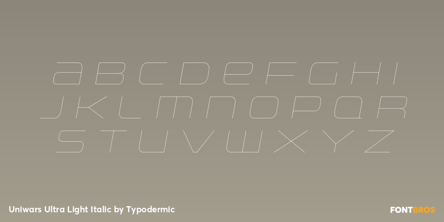 Uniwars Ultra Light Italic Font Poster #3