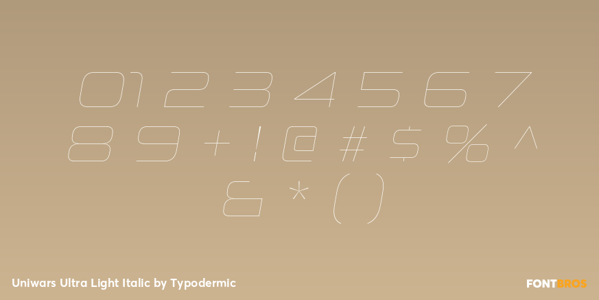 Uniwars Ultra Light Italic Font Poster #4
