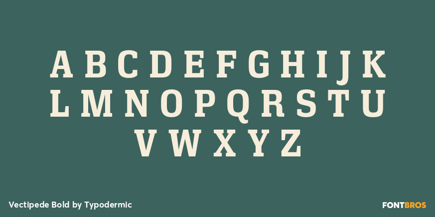 Vectipede Bold Font Poster #2