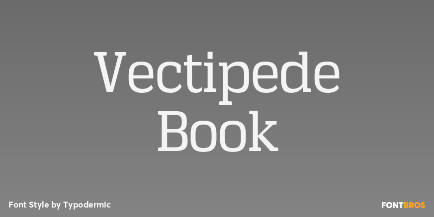 Vectipede Book Font Poster #1