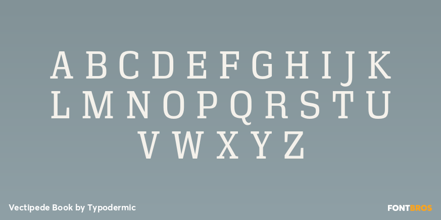 Vectipede Book Font Poster #2