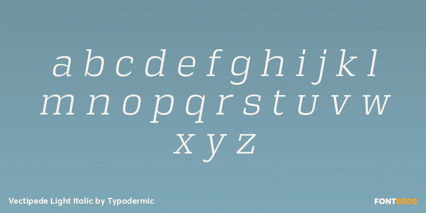 Vectipede Light Italic Font Poster #3
