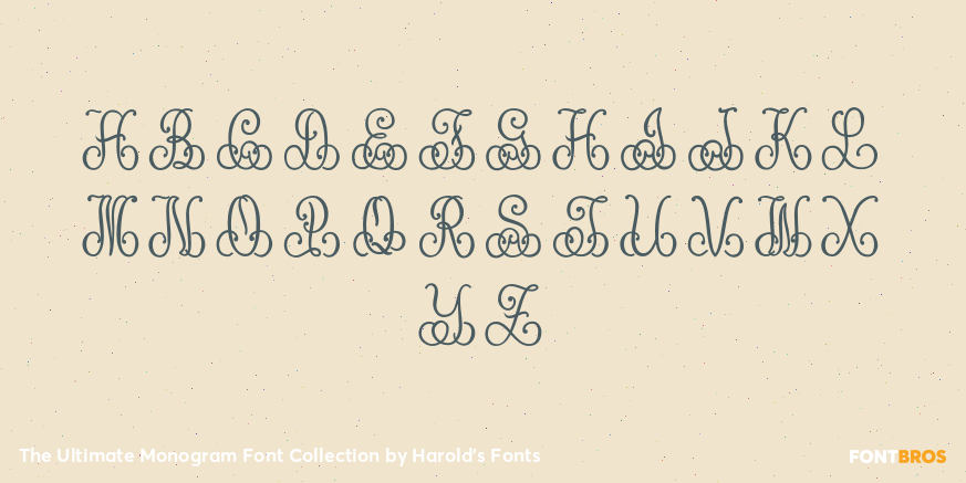The Ultimate Monogram Font Collection Font Poster #3