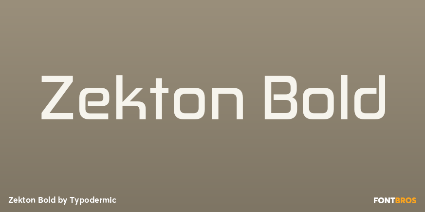 Zekton Bold Font Poster #1