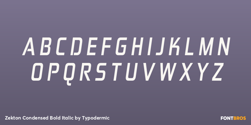 Zekton Condensed Bold Italic Font Poster #2