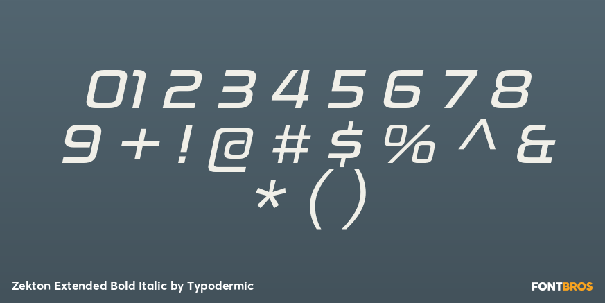 Zekton Extended Bold Italic Font Poster #4