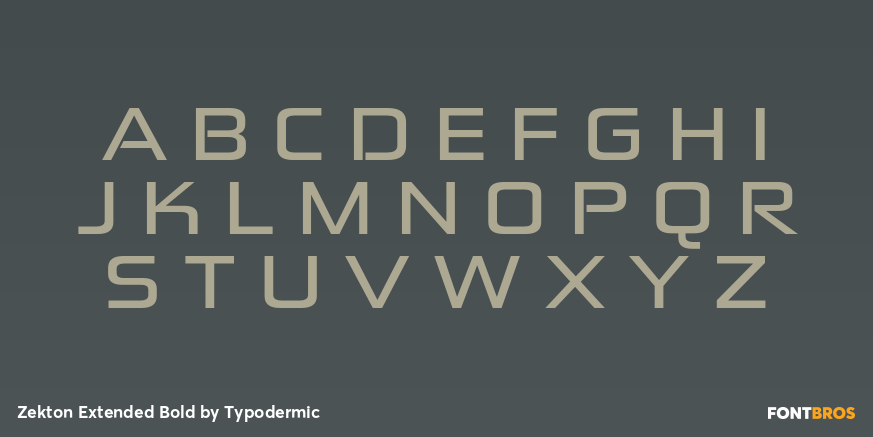 Zekton Extended Bold Font Poster #2