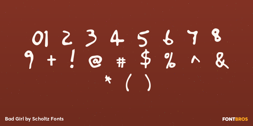 Bad Girl Font Poster #4