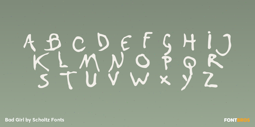 Bad Girl Font Poster #1