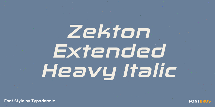 Zekton Extended Heavy Italic Font Poster #1