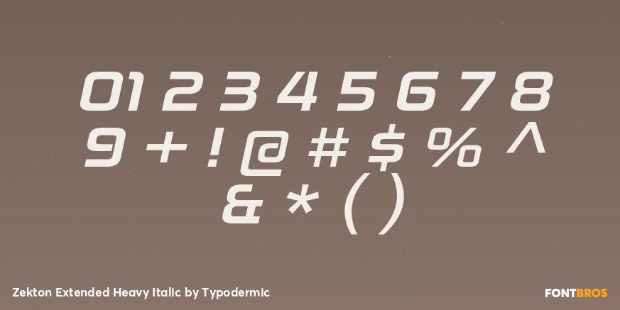 Zekton Extended Heavy Italic Font Poster #4