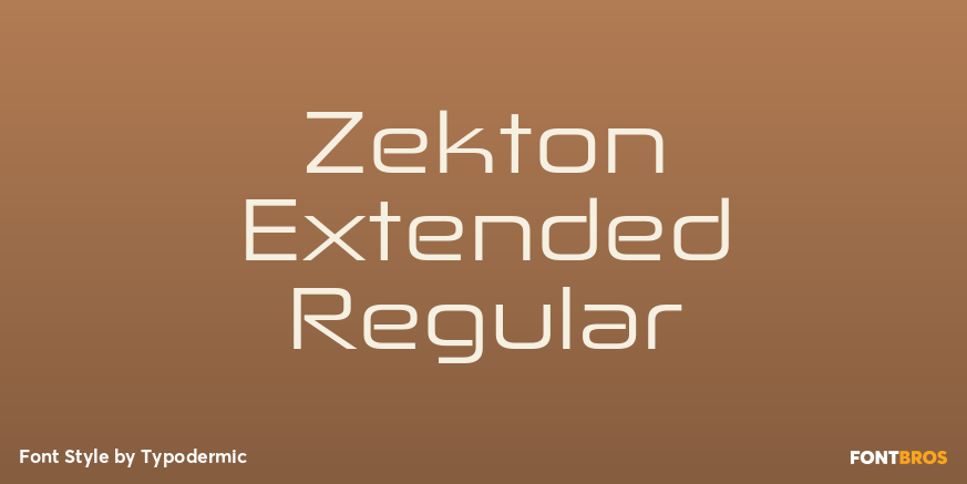 Zekton Extended Regular Font Poster #1