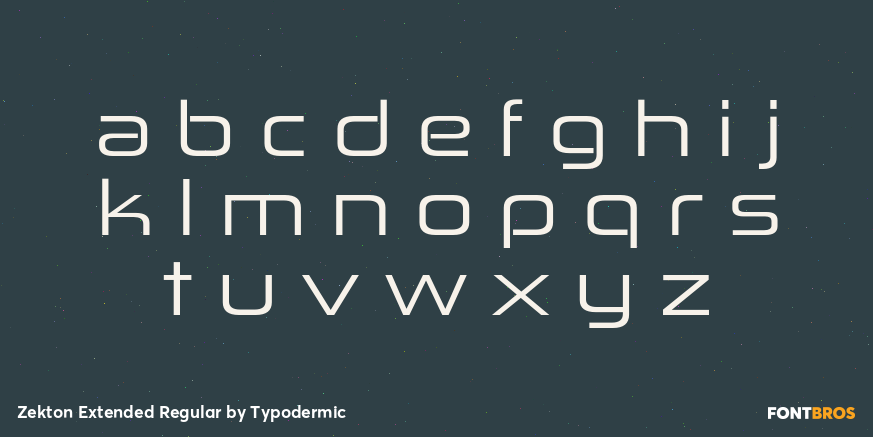 Zekton Extended Regular Font Poster #1