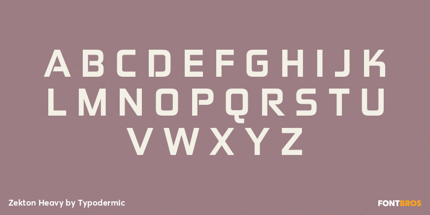 Zekton Heavy Font Poster #2