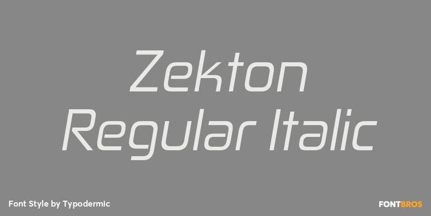 Zekton Regular Italic Font Poster #1