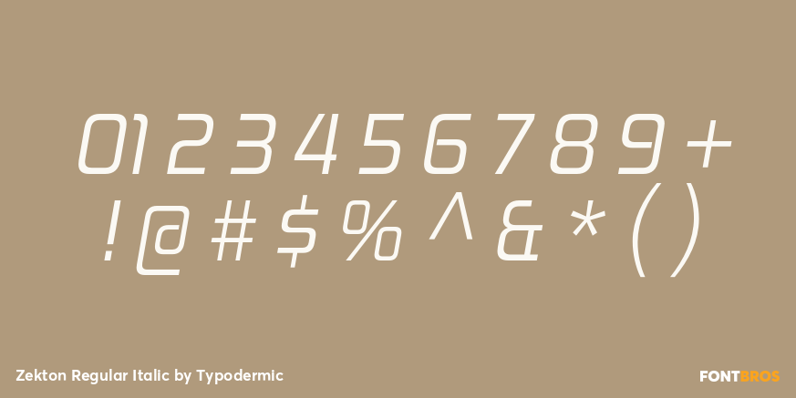 Zekton Regular Italic Font Poster #1