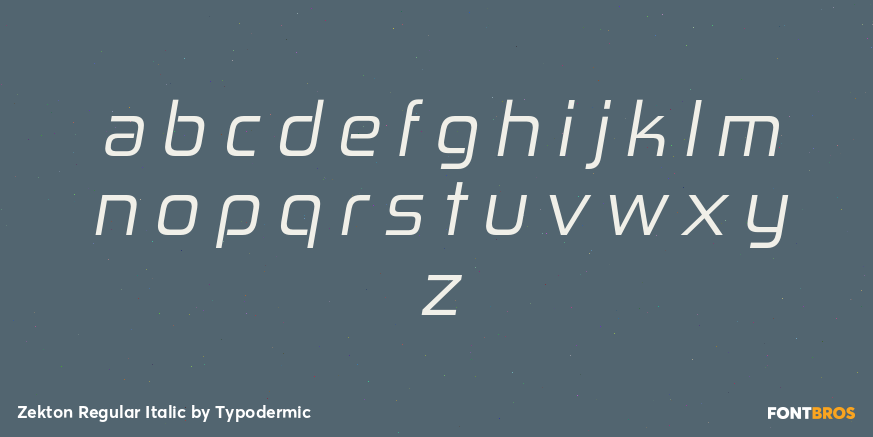 Zekton Regular Italic Font Poster #1