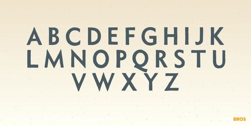 Metro Medium HPLHS Regular Font Poster #2