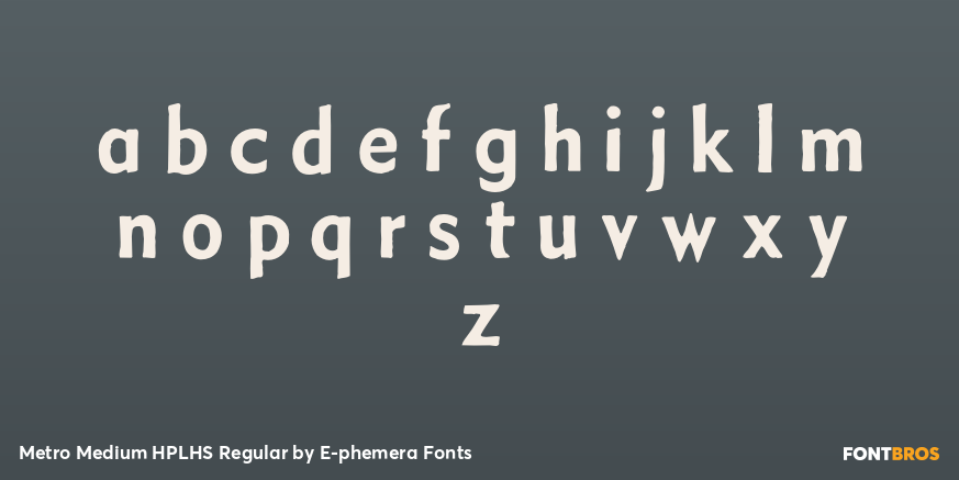Metro Medium HPLHS Regular Font Poster #3