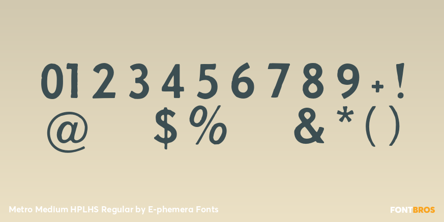 Metro Medium HPLHS Regular Font Poster #4