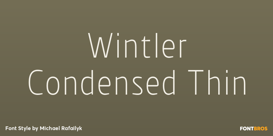 Wintler Condensed Thin Font Poster #1