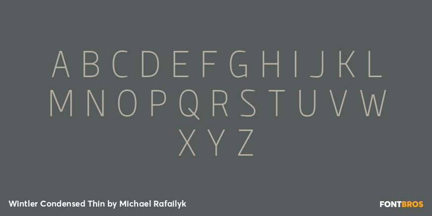 Wintler Condensed Thin Font Poster #1
