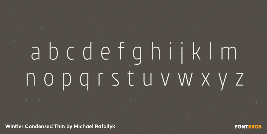 Wintler Condensed Thin Font Poster #1
