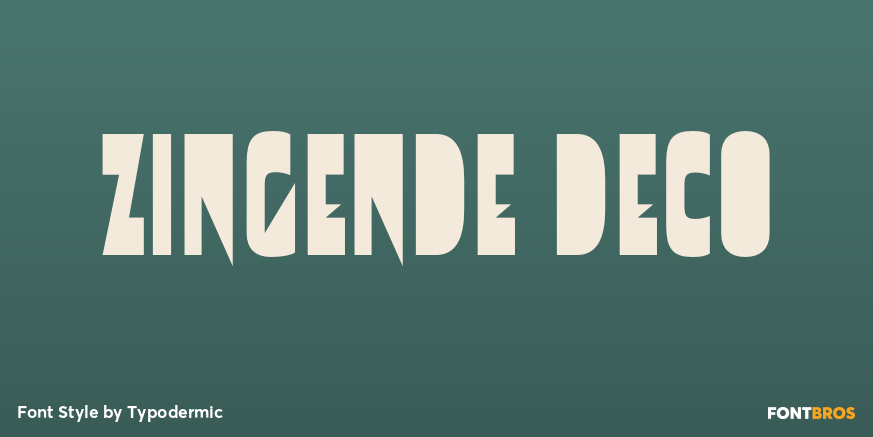 Zingende Deco Font Poster #1