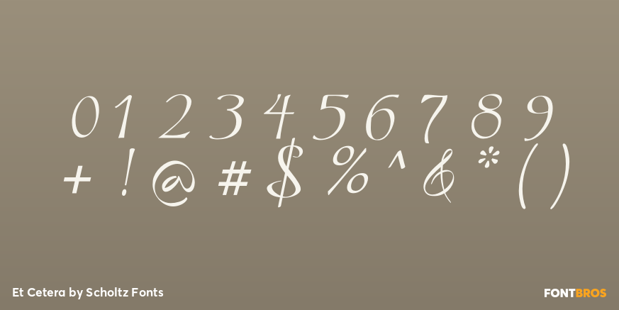 Et Cetera Font Poster #1