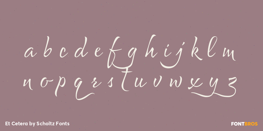 Et Cetera Font Poster #1