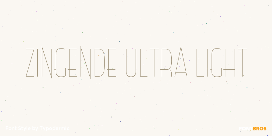 Zingende Ultra Light Font Poster #1