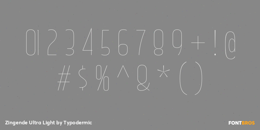 Zingende Ultra Light Font Poster #1