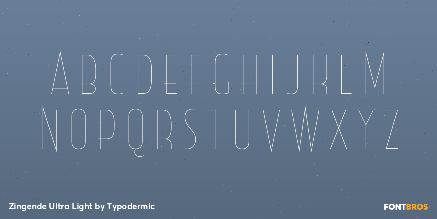 Zingende Ultra Light Font Poster #3