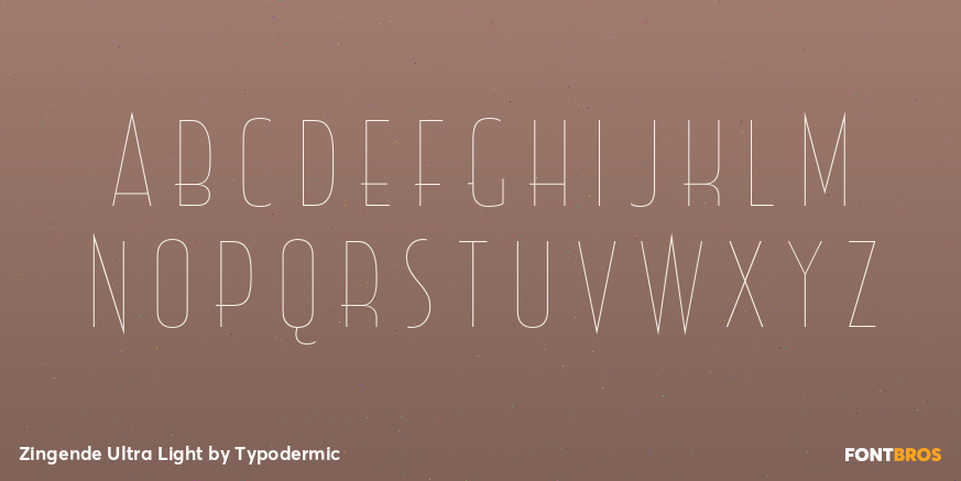 Zingende Ultra Light Font Poster #1