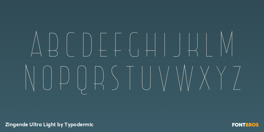 Zingende Ultra Light Font Poster #1