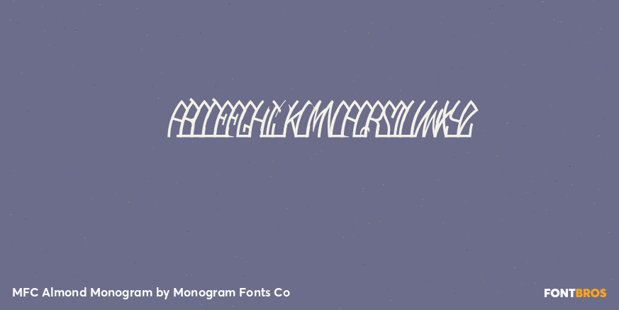 MFC Almond Monogram Font Poster #2