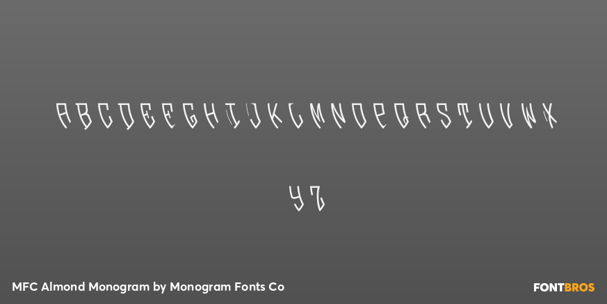 MFC Almond Monogram Font Poster #3