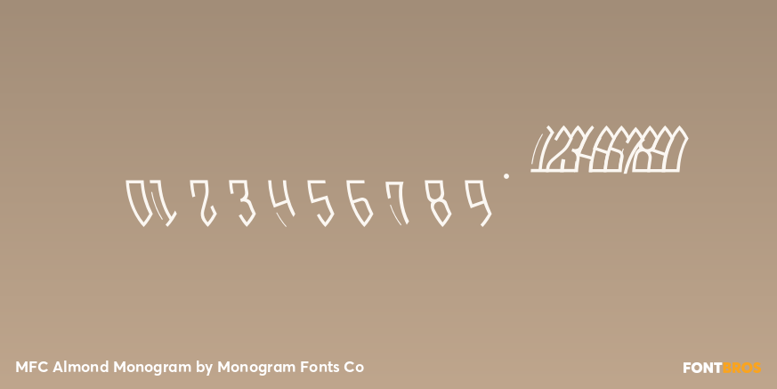 MFC Almond Monogram Font Poster #4