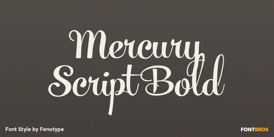 Mercury Script Bold Font Poster #1