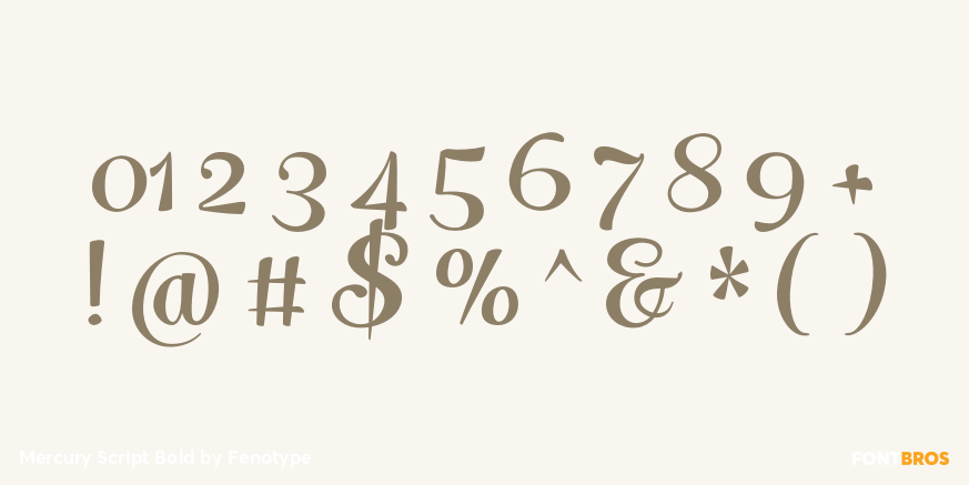 Mercury Script Bold Font Poster #1