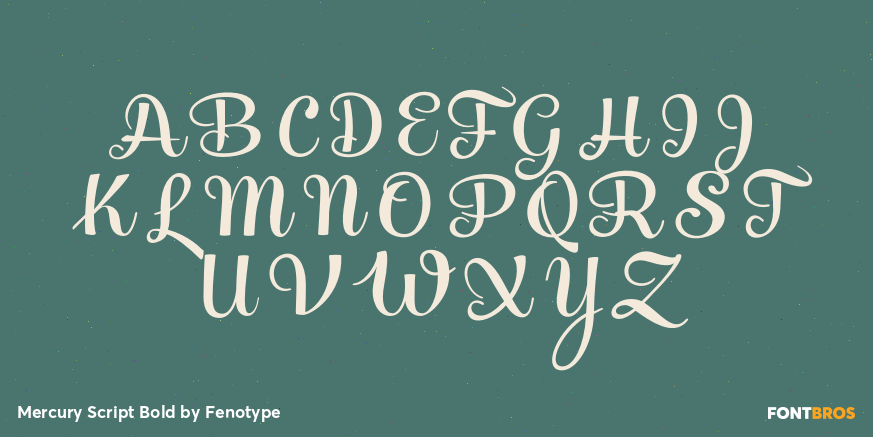 Mercury Script Bold Font Poster #1