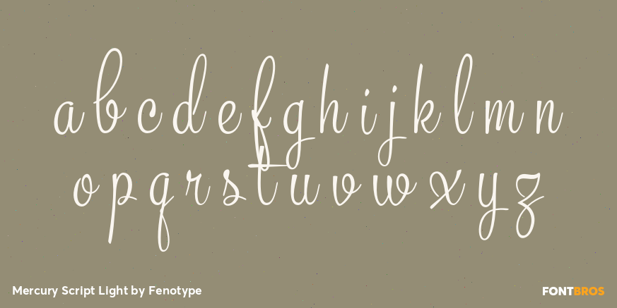 Mercury Script Light Font Poster #3