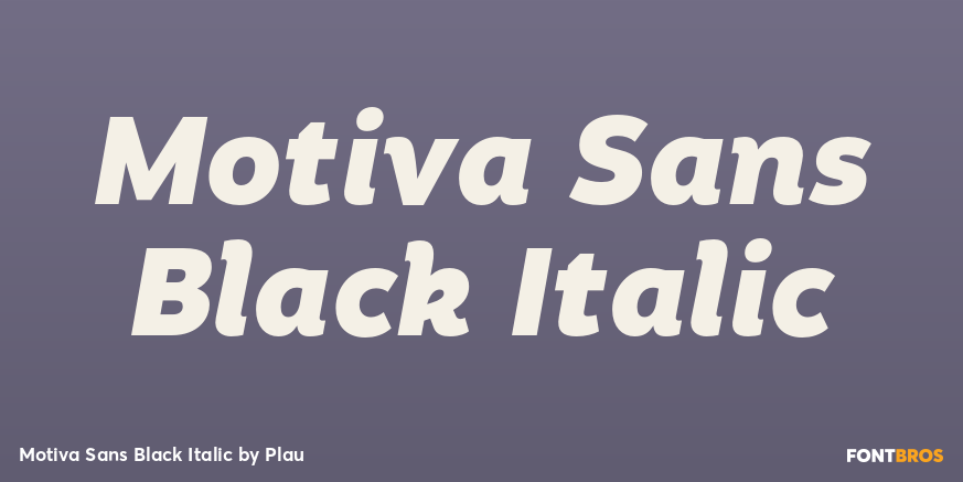 Motiva Sans Black Italic Poster