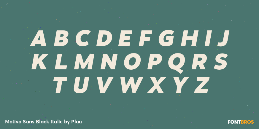 Motiva Sans Black Italic Font Poster #2