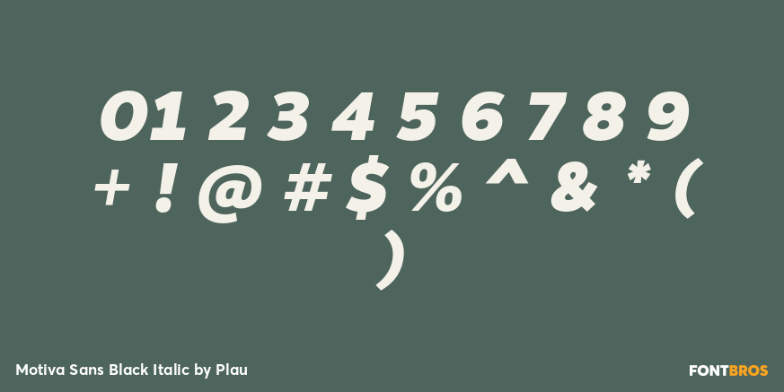 Motiva Sans Black Italic Font Poster #4