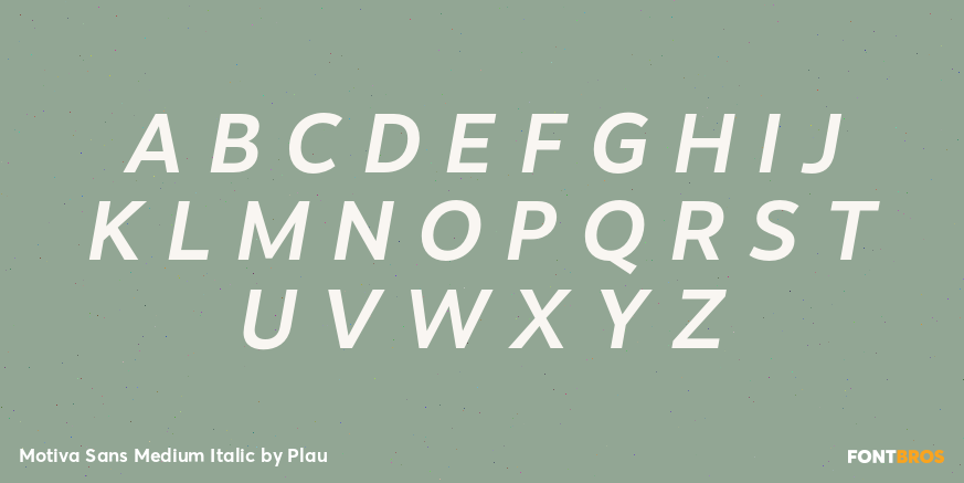 Motiva Sans Medium Italic Font Poster #2