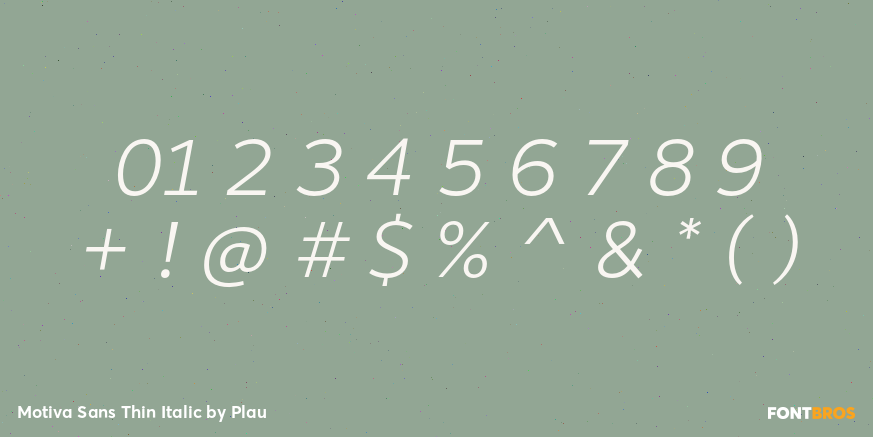 Motiva Sans Thin Italic Font Poster #1