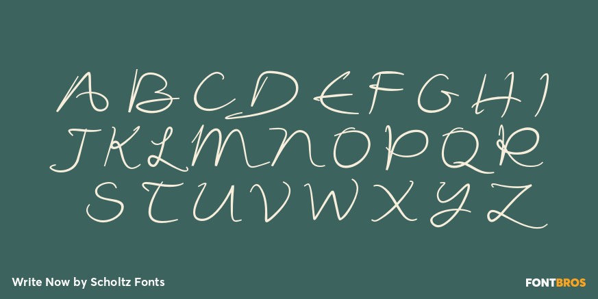 Write Now Font Poster #2